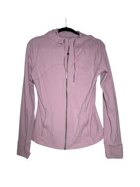 Lululemon Hooded Define Jacket Pink Peony NULU Size 10 Stretchy Athleisure